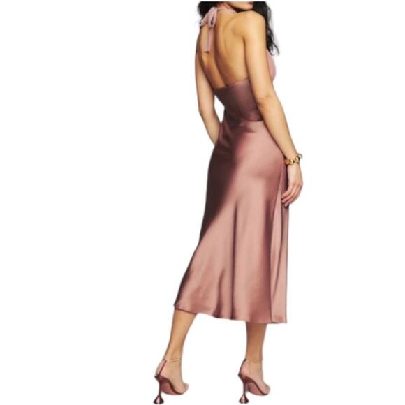 Reformation Wyn Silk Dress in Praline 12 - Picture 8 of 12